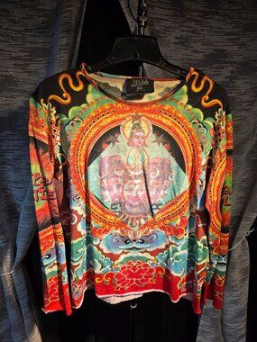 Jean Paul Gaultier Vintage Classic Hindu Shirt Great Condition Rare Print
